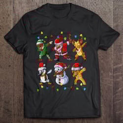 dabbing elf santa reindeer penguin snowman gingerbread man christmas sweater tee shirt