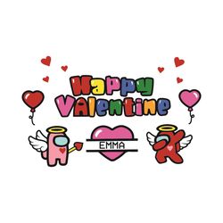 happy valentine svg, valentine svg, among us svg, among us valentine svg, love svg, cute among us svg, among us lover, i