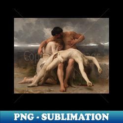 The First Mourning by William-Adolphe Bouguereau - Elegant Sublimation PNG Download - Instantly Transform Your Sublimation Projects