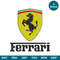 Logo Ferrari Machine Embroidery Design, logo Embroidery Design, Car Embroidery Design, Embroidered shirt- Instant Download image 1.jpg