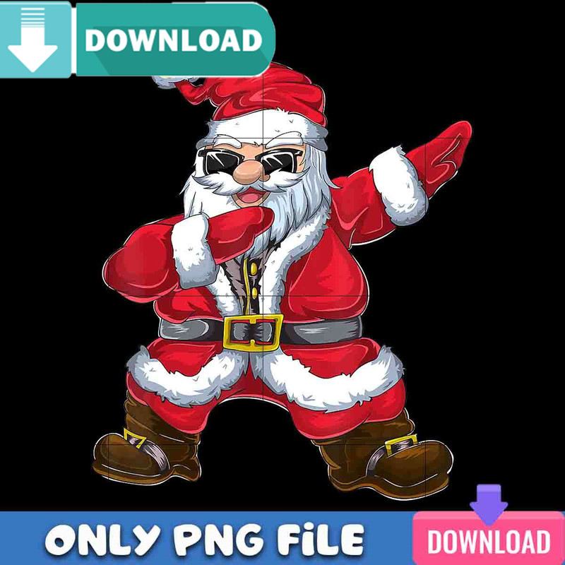 Funny Dabbing Santa PNG Perfect Sublimation Design Download.jpg