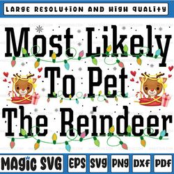 Most Likely To Family Christmas Png, Funny Christmas png, Most Likely To Pet the Rainder Png, Family Christmas Png, Digi