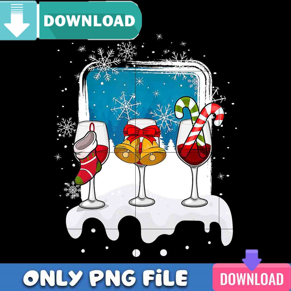 Wine And Snow PNG Perfect Sublimation Design Download.jpg