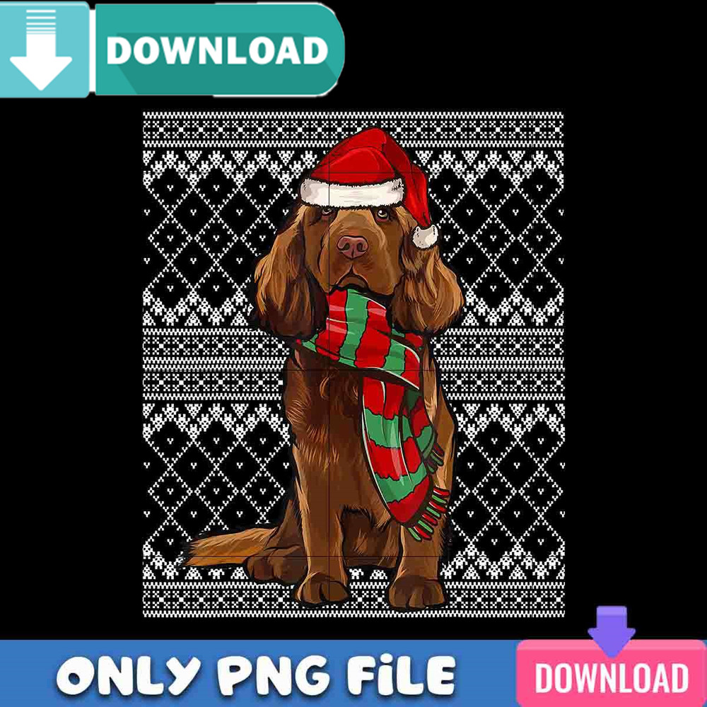 Xmas Sussex Spaniel Santa Png Best Files Design Download.jpg