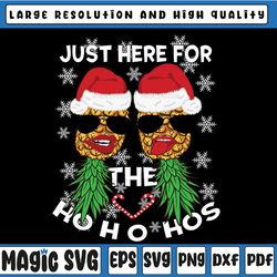 Swinger Christmas Party Here for the Ho Ho Hos Pineapple Svg, San-ta Christmas Here for the Hos Pineapple Funny Svg, Ins