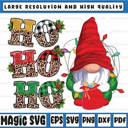 H-o H-o H-o Christmas Gnome Cute X-mas Family Matching Png, Merry Christmas Gnomes Light Png,Sublimation Design,Digital