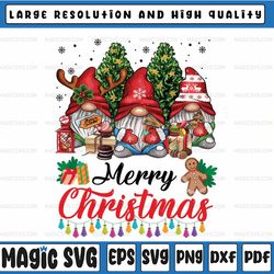 Cute Gnomes Merry Christmas Light Family Gnome Xmas Matching Png, Christmas Gnomes Png, Winter Gnomes Png, Digital Downl