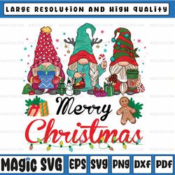 Cute Gnomes Merry Christmas Light Family Gnome Xmas Matching Png, Hand Drawn Christmas Gnomes Png, Winter Gnomes Png, Di