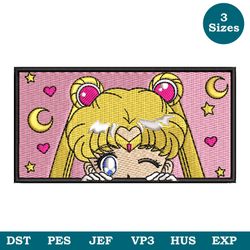 Sailor moon embroidery design, Sailor Moon embroidery, Anime Embroidery Design, Embroidery file, Embroidery shirt,