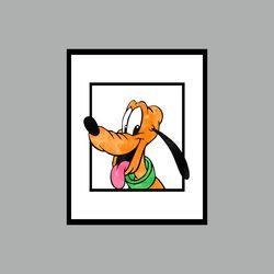 Pluto Disney Art Print Digital Files decor nursery room watercolor