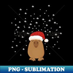 Capybara for Christmas - High-Resolution PNG Sublimation File - Vibrant and Eye-Catching Typography