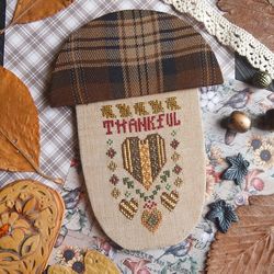 thankful heart cross stitch pattern thanksgiving day cross stitch chart pdf download