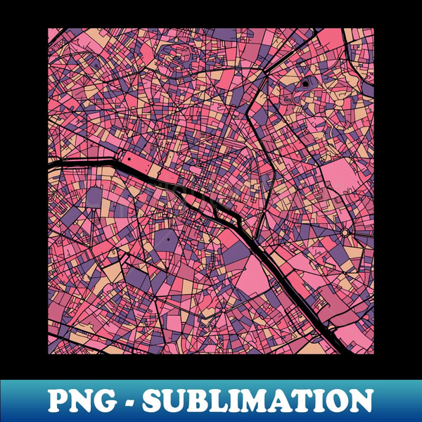 Paris Pattern Purple Paris Map Pattern in Purple Pink - Unique Sublimation PNG D | Inspire ...
