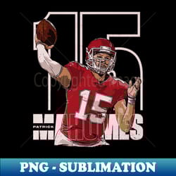 patrick mahomes kansas city outline - modern sublimation png file - create with confidence