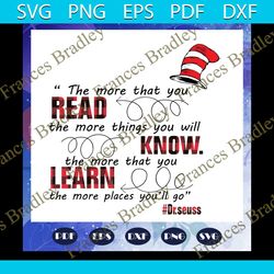 the more that you read svg, dr seuss svg, dr seuss bundle svg, dr seuss, dr seuss png, one fish svg, two fish svg, thing