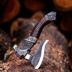 custom hand forged carbon steel handle viking bearded hatchet tomahawk axe