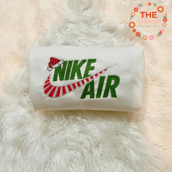Air Christmas Nike Embroidered Sweatshirt ,Christmas Gift For Couple, Christmas Nike Couple Embroidered Hoodie