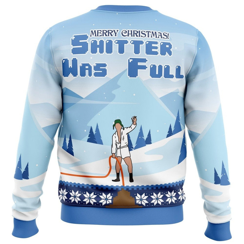 Shitter was Full National Lampoon's Christmas Vacation Ugly Hoodie Zip Hoodie 3D Ugly Christmas Sweater 3D Fleece Hoodie