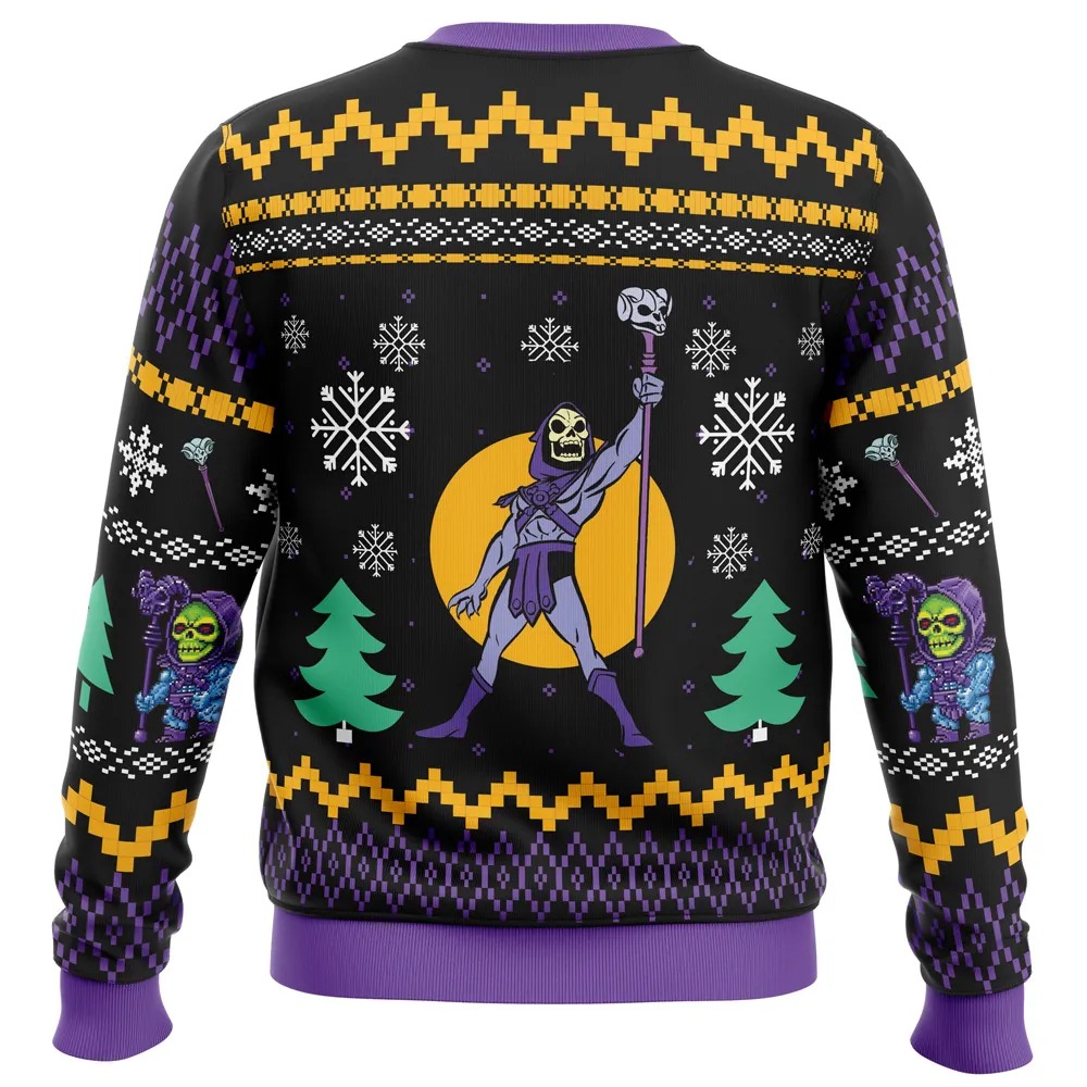 The Evil Power of Christmas He-Man All Over Print Ugly Hoodie Zip 3D Hoodie 3D Ugly Christmas Sweater 3D Fleece Hoodie