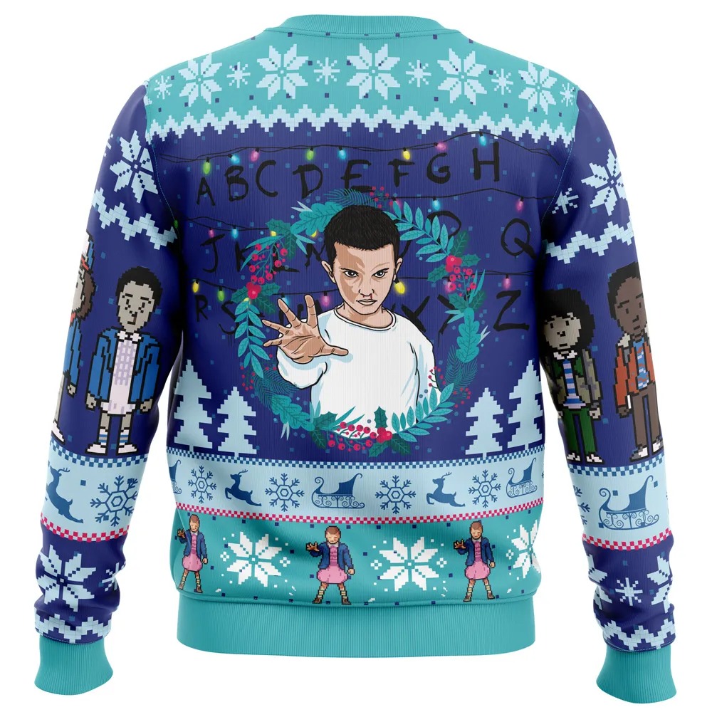 Eleven Stranger Things All Over Print Ugly Hoodie Zip 3D Hoodie 3D Ugly Christmas Sweater 3D Fleece Hoodie