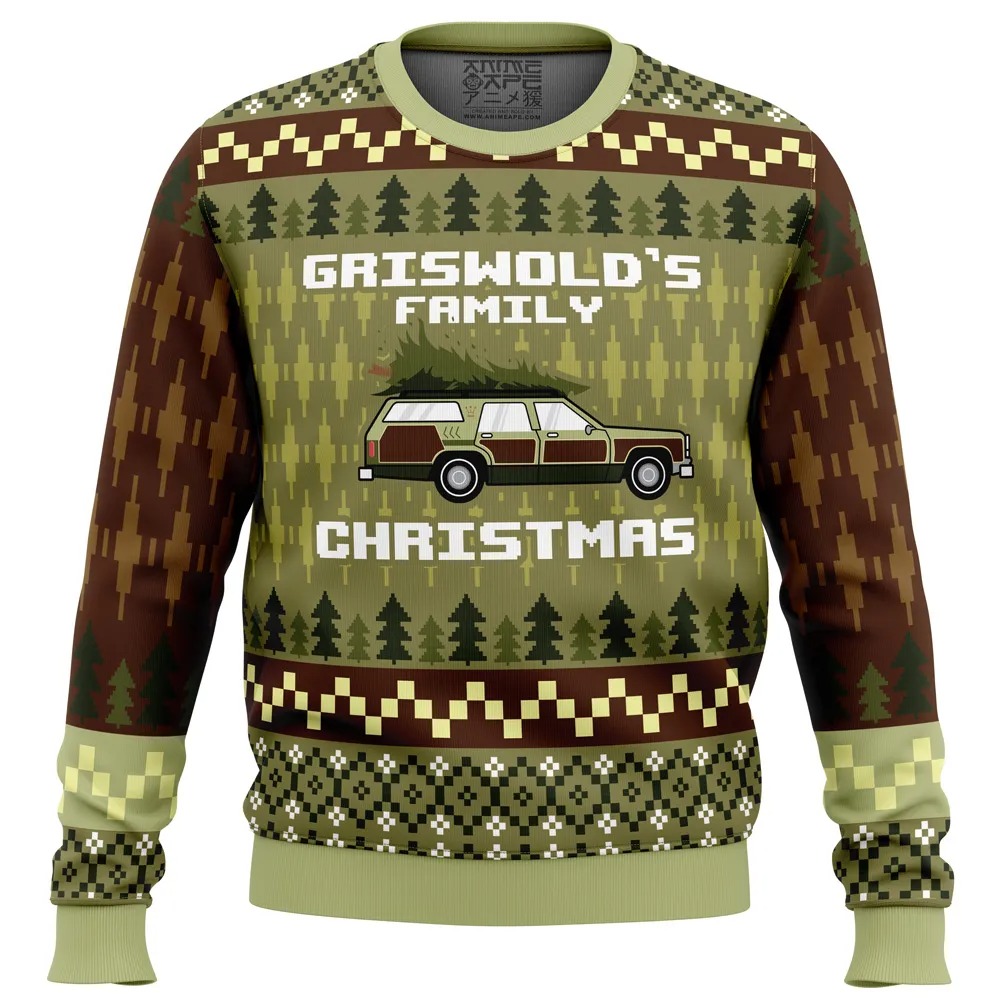 Griswold's Family Christmas Vacation All Over Print Ugly Hoodie Zip 3D Hoodie 3D Ugly Christmas Sweater 3D Fleece Hoodie