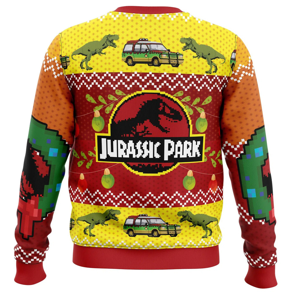 Jurassic Park All Over Print Ugly Hoodie Zip 3D Hoodie 3D Ugly Christmas Sweater 3D Fleece Hoodie