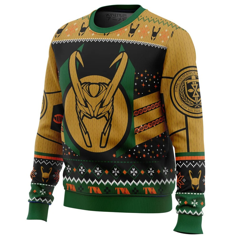 The Christmas Variant Loki All Over Print Ugly Hoodie Zip 3D Hoodie 3D Ugly Christmas Sweater 3D Fleece Hoodie