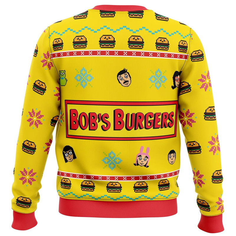 Bob's Burgers All Over Print Ugly Hoodie Zip 3D Hoodie 3D Ugly Christmas Sweater 3D Fleece Hoodie