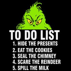 grinch to do list christmas svg, christmas svg, xmas svg