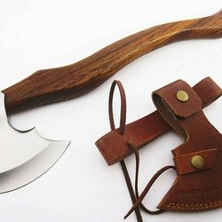 hand forged high polish carbon steel viking tomahawk axe – handmade outdoor camping & battle hatchet