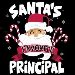 santa is favourite principal svg, christmas svg, xmas svg