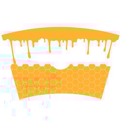 starbucks honey dripping full wrap svg, trending svg, starbucks wrap svg