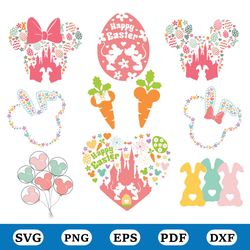 mouse easter svg bundle, happy easter svg, mouse easter doodle, mouse and friends, family trip, mouse castle svg