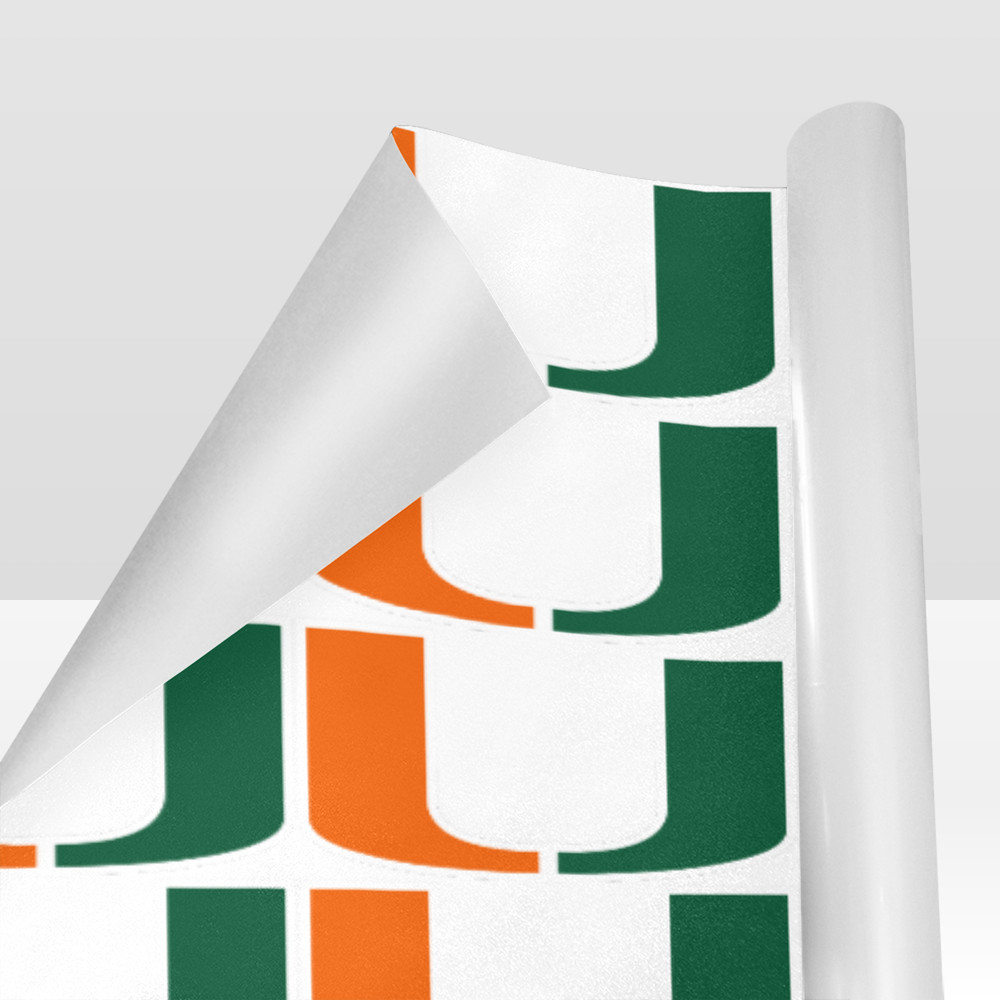 Miami Hurricanes Gift Wrapping Paper.png