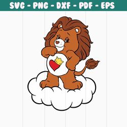 rainbow care bear layered png, care bear cloud layered png, care bears png,
