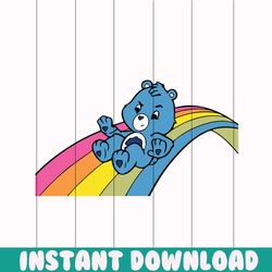 rainbow care bear layered png, care bears png, care bears png font, clipart digital,