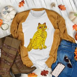funny abba yellow cat shirt | yellow cat t-shirt |  gift for abba and cat fans