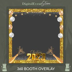 360 Christmas 2023 Overlay Photobooth 360 Gold Mery Christmas Videobooth 360 Custom Template Overlay 360 Christmas Balls
