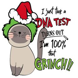 i just took a dna test turns out im 100 that grinch svg, christmas svg, xmas svg