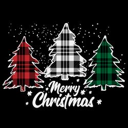 merry christmas plaid christmas trees svg, christmas svg, xmas svg