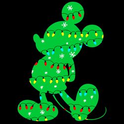 mickey mouse with christmas lights svg, christmas svg, xmas svg