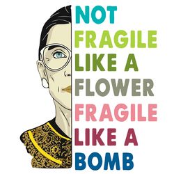 not fragile like a flower fragile like a bomb svg, trending svg, rbg svg