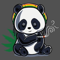 panda smoking weed svg, trending svg, marijuana svg