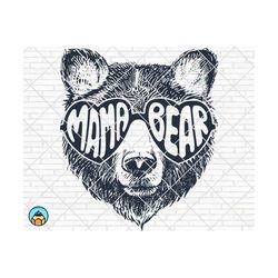 mama bear svg | mama bear with sunglasses | mommy svg | mom to be svg | mama bear cut file | bear mama | mama svg | momma bear svg, png, dxf