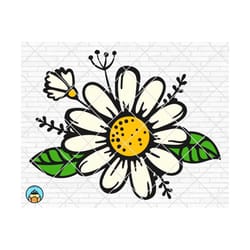 daisy flower svg, daisy svg, flower svg, daisy decal svg, floral svg, wedding flower svg, daisy clipart, cricut, silhouette