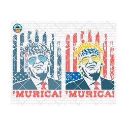 donald trump murica flag svg, merica svg, trump american flag svg, trump svg, murica svg, trump 2024 svg, trump sunglasses, 4th of july svg