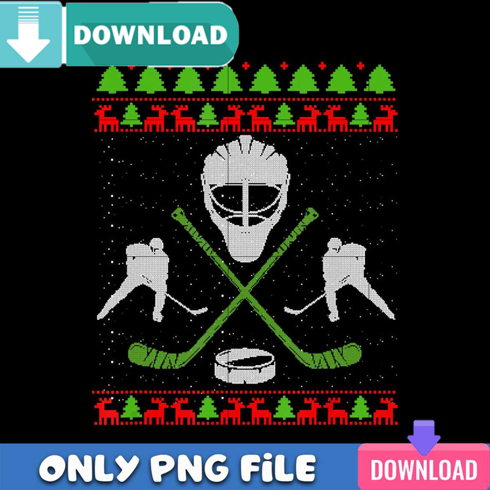 Playing Ice Hockey PNG Best Files Sublimation Design Download.jpg