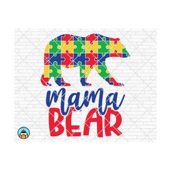 autism mama bear svg, autism awareness svg, autism puzzle svg, autism svg, autism love svg, autism mom svg, cut files cricut silhouette png