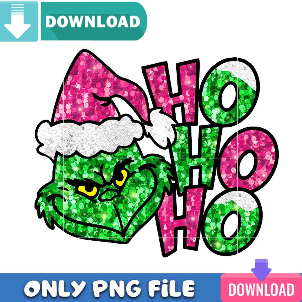 Ho Ho Ho Grinch Pink Png Best Files Design Download.jpg