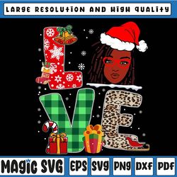 love christmas black melanin afro african american women png, black girl love leopard, buffalo plaid love melanin png